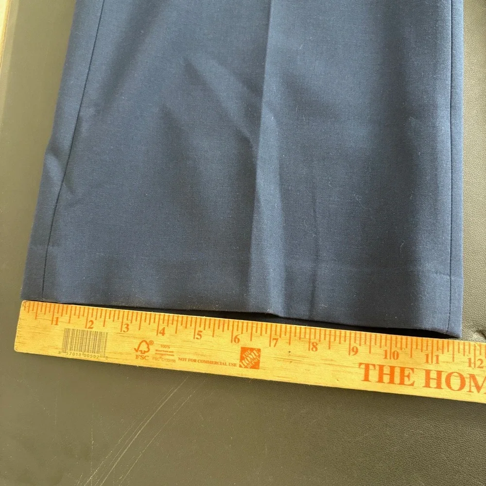 J.Crew Carolina Carreman Fabric Wide Leg Pants Trousers Women's Size 10P Navy